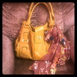 BIG BUDDA Large handbag with scarf lots of space